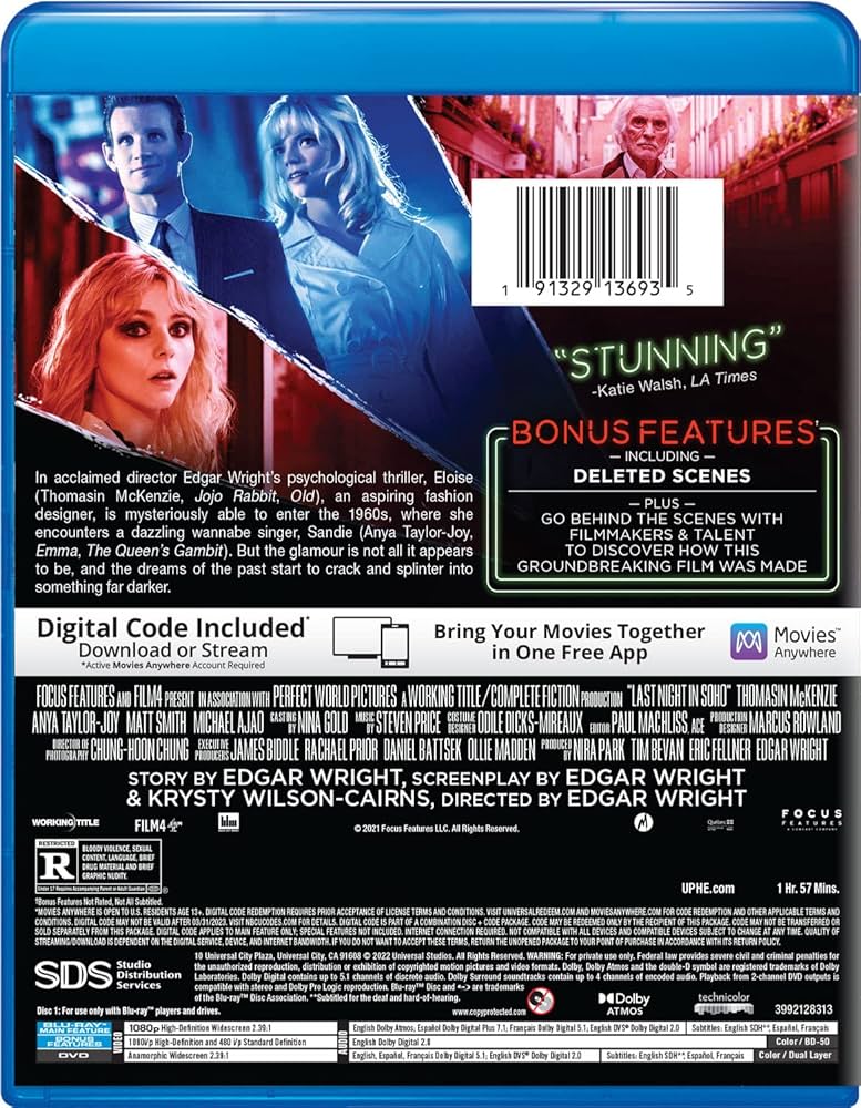 Amazon.com: Last Night in Soho - Blu-ray + DVD + Digital